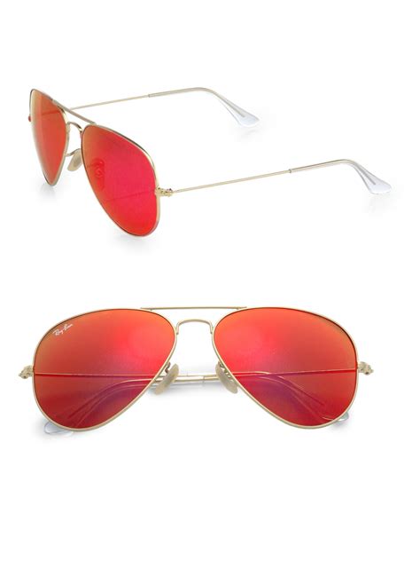 red lens aviator sunglasses|ray ban red aviator sunglasses.